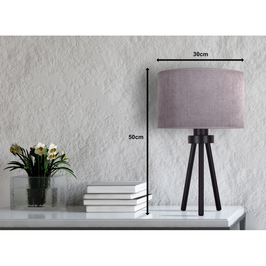 Duolla - Lampe de table LYON 1xE27/15W/230V d. 30 cm gris