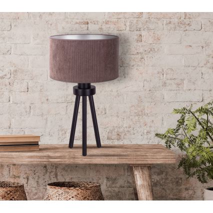 Duolla - Lampe de table LYON 1xE27/15W/230V d. 30 cm marron