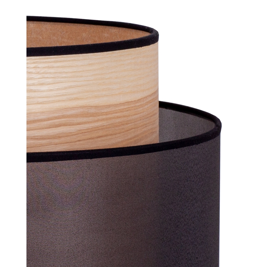 Duolla - Lampe de table WOOD BOHO 1xE27/15W/230V d. 25 cm noir/beige