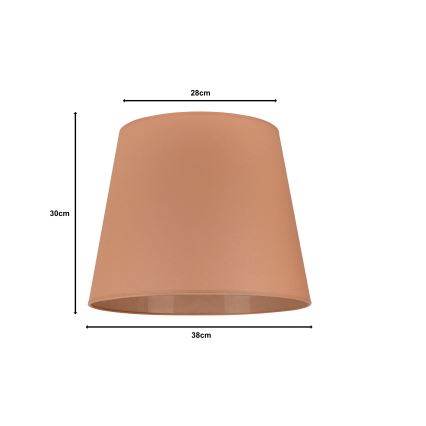 Duolla - Lampenschirm für Stehleuchte CLASSIC L E27 d 38 cm braun