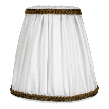 Duolla - Lampenschirm für Tisch- und Stehleuchten E27 d 15 cm weiß/braun