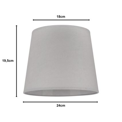 Duolla - Lampenschirm für Tischleuchte CLASSIC M E27 d 24 cm grau