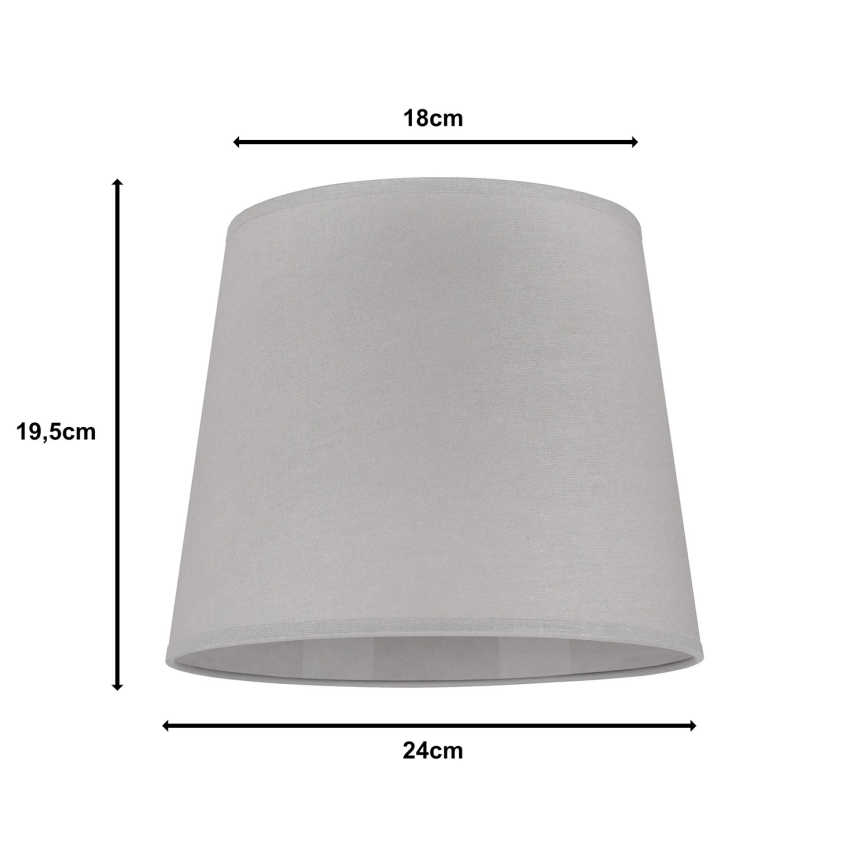 Duolla - Lampenschirm für Tischleuchte CLASSIC M E27 d 24 cm grau