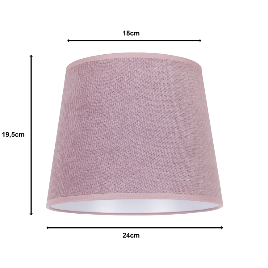 Duolla - Lampenschirm für Tischleuchte CLASSIC M E27 d 24 cm rosa