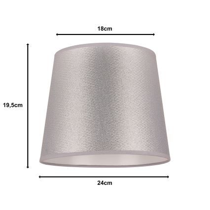 Duolla - Lampenschirm für Tischleuchte CLASSIC M E27 d 24 cm silbern