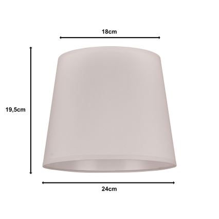 Duolla - Lampenschirm für Tischleuchte CLASSIC M E27 d 24 cm weiß