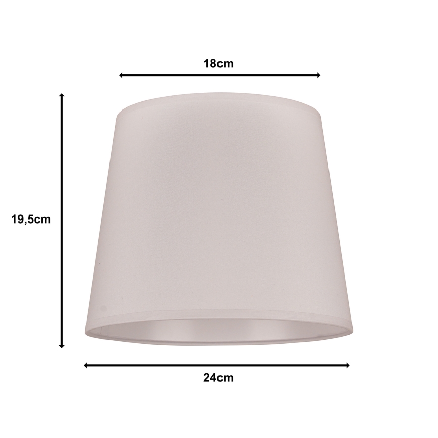 Duolla - Lampenschirm für Tischleuchte CLASSIC M E27 d 24 cm weiß