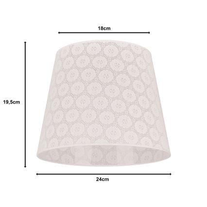 Duolla - Lampenschirm für Tischleuchte CLASSIC M E27 d 24 cm weiß