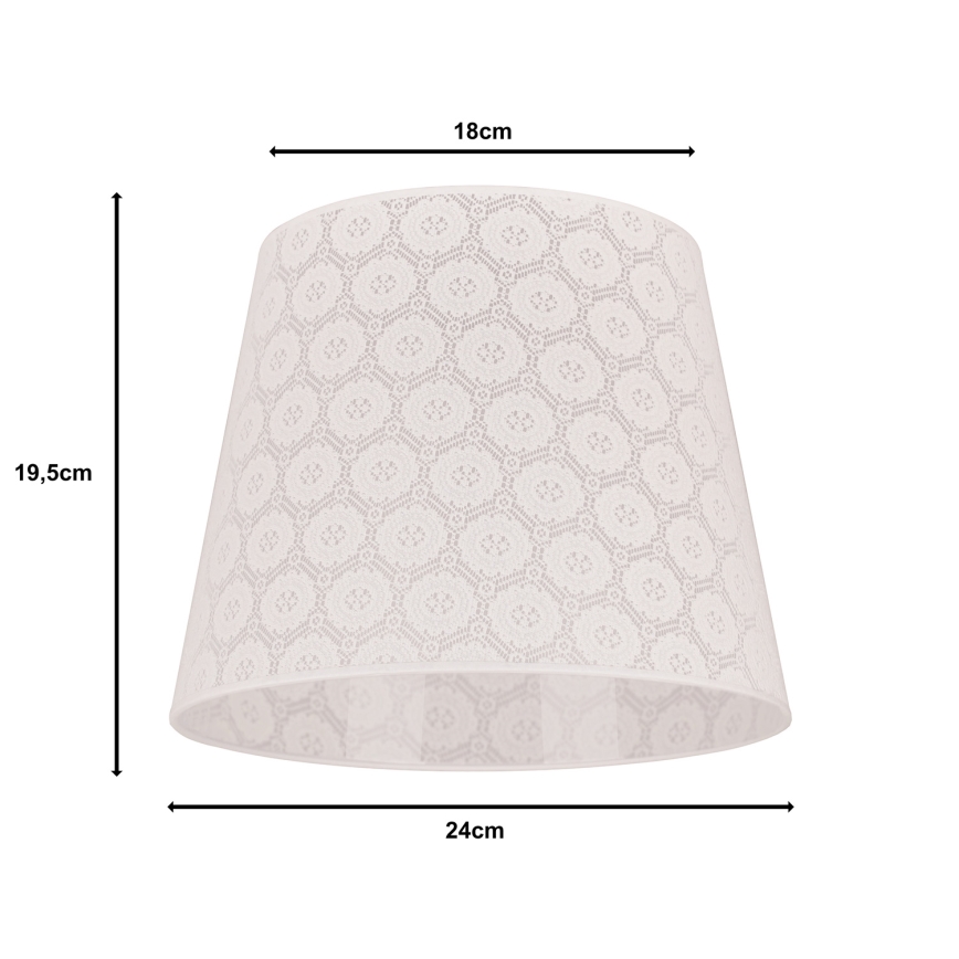 Duolla - Lampenschirm für Tischleuchte CLASSIC M E27 d 24 cm weiß