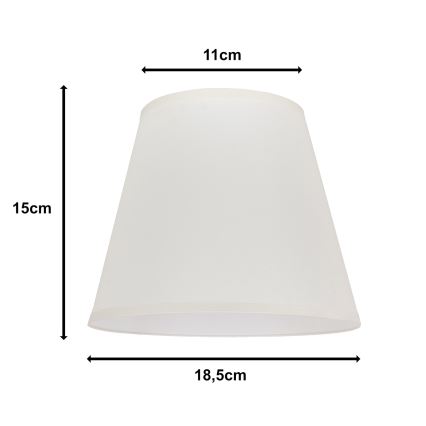 Duolla - Lampenschirm für Tischleuchte SOFIA XS E14 d 18,5 cm cremefarben