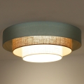 Duolla - LED-Deckenleuchte LUNETA LED/26W/230V d 60 cm 4000K türkisfarben/beige/cremefarben