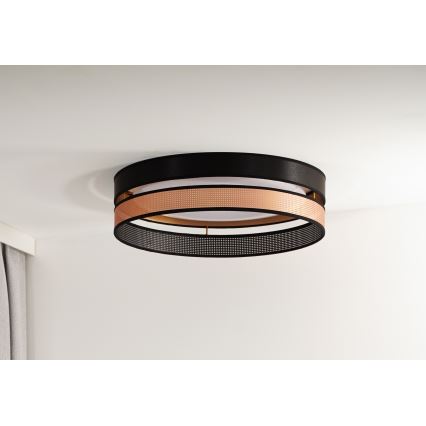 Duolla - LED-Deckenleuchte ROLLER DUO SHINY LED/24W/230V d 45 cm schwarz/kupfern