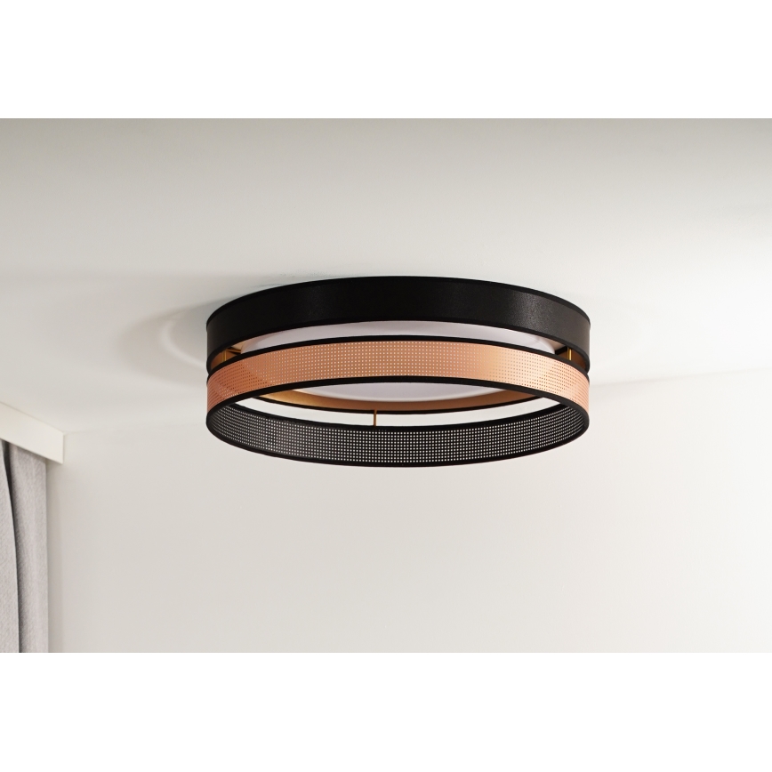 Duolla - LED-Deckenleuchte ROLLER DUO SHINY LED/24W/230V d 45 cm schwarz/kupfern