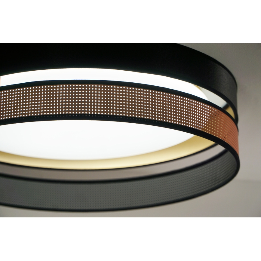 Duolla - LED-Deckenleuchte ROLLER DUO SHINY LED/24W/230V d 45 cm schwarz/kupfern