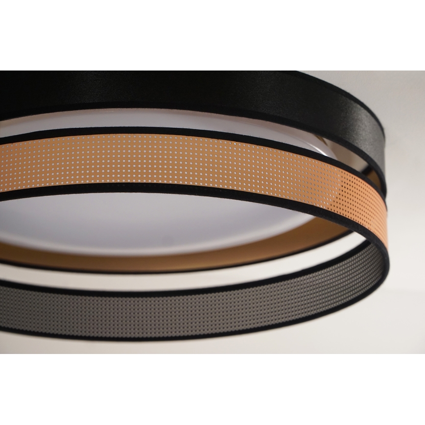 Duolla - LED-Deckenleuchte ROLLER DUO SHINY LED/24W/230V d 45 cm schwarz/kupfern