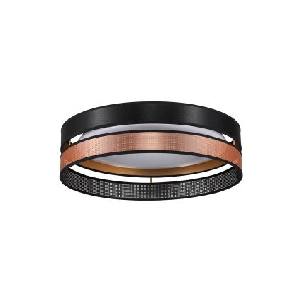 Duolla - LED-Deckenleuchte ROLLER DUO SHINY LED/24W/230V d 45 cm schwarz/kupfern