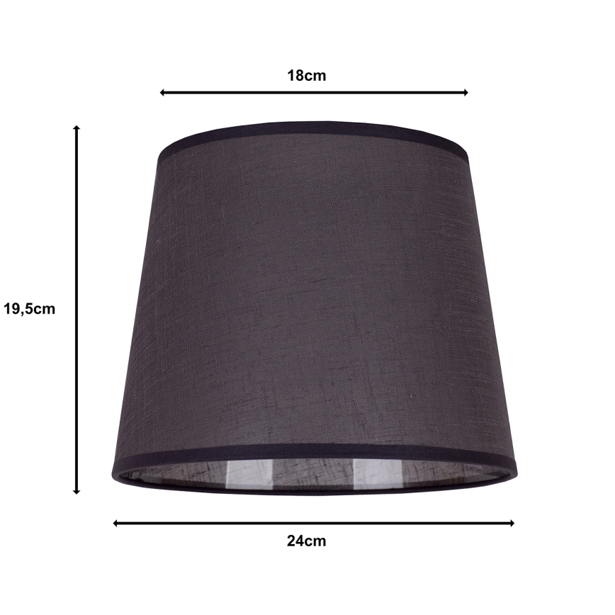 Duolla - Paralume per lampada da tavolo CLASSIC M E27 diametro 24 cm antracite
