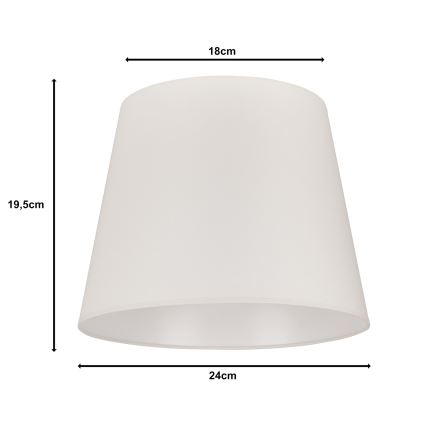 Duolla - Paralume per lampada da tavolo CLASSIC M E27 diametro 24 cm color crema