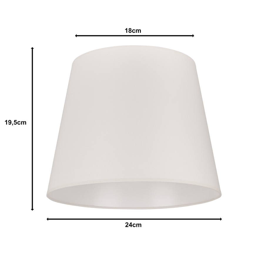 Duolla - Paralume per lampada da tavolo CLASSIC M E27 diametro 24 cm color crema