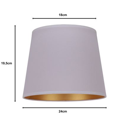 Duolla - Paralume per lampada da tavolo CLASSIC M E27 diametro 24 cm grigio