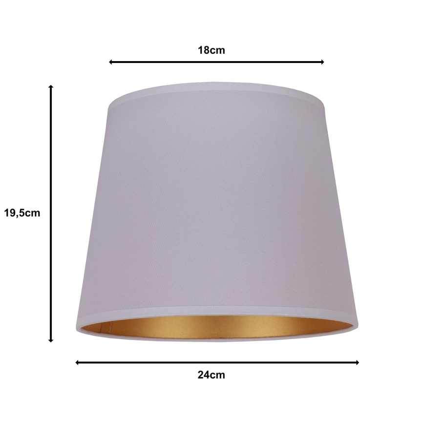 Duolla - Paralume per lampada da tavolo CLASSIC M E27 diametro 24 cm grigio