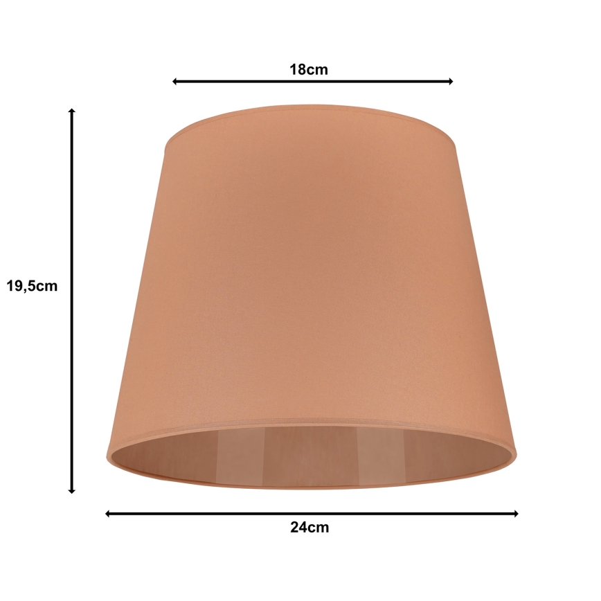Duolla - Paralume per lampada da tavolo CLASSIC M E27 diametro 24 cm marrone