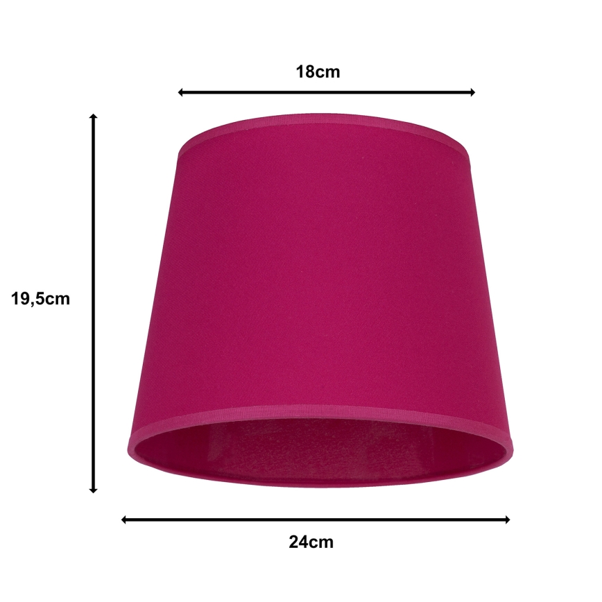 Duolla - Paralume per lampada da tavolo CLASSIC M E27 diametro 24 cm rosa