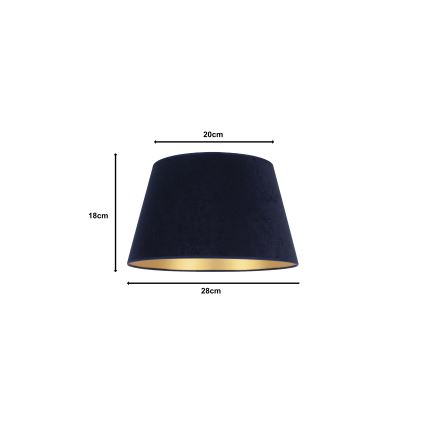 Duolla - Paralume per lampada da tavolo CONE M E27 diametro 28 cm blu