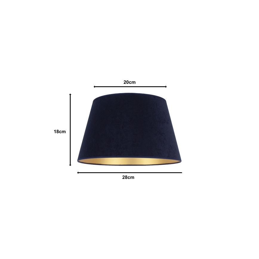 Duolla - Paralume per lampada da tavolo CONE M E27 diametro 28 cm blu