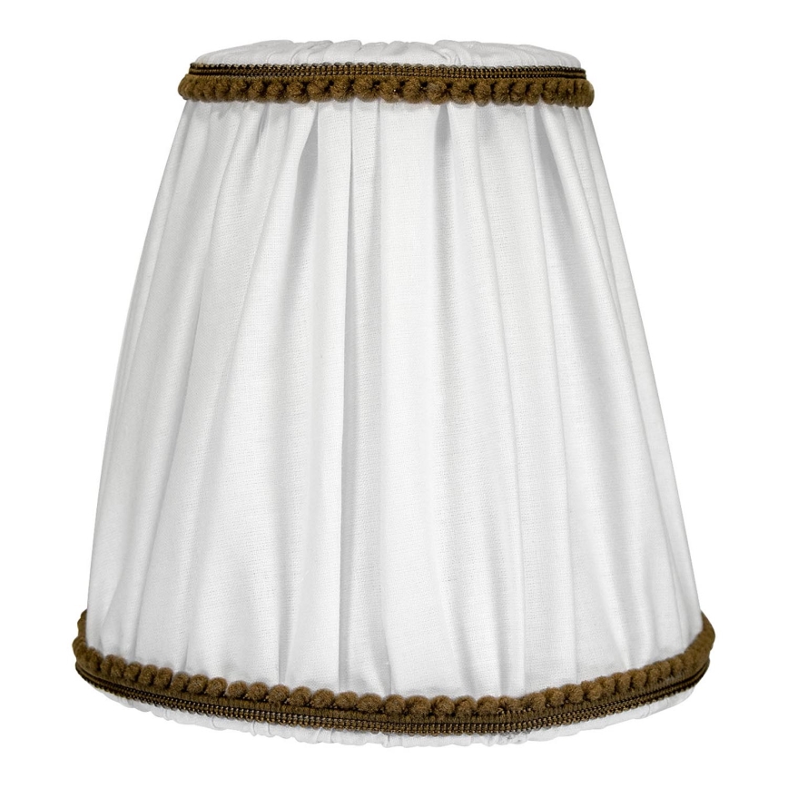 Duolla - Paralume per lampada da tavolo e da terra E27 diametro 15 cm bianco/marrone
