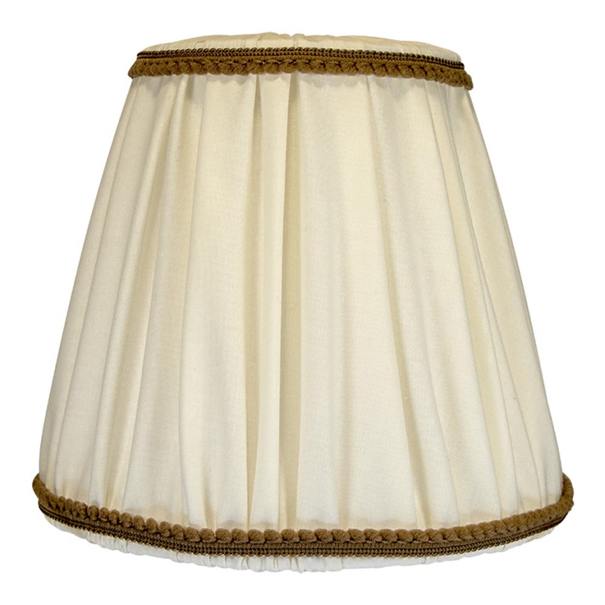 Duolla - Paralume per lampada da tavolo e da terra E27 diametro 18,5 cm color crema/marrone
