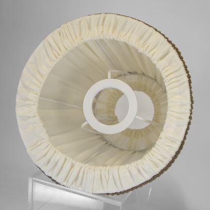 Duolla - Paralume per lampada da tavolo e da terra E27 diametro 18,5 cm color crema/marrone