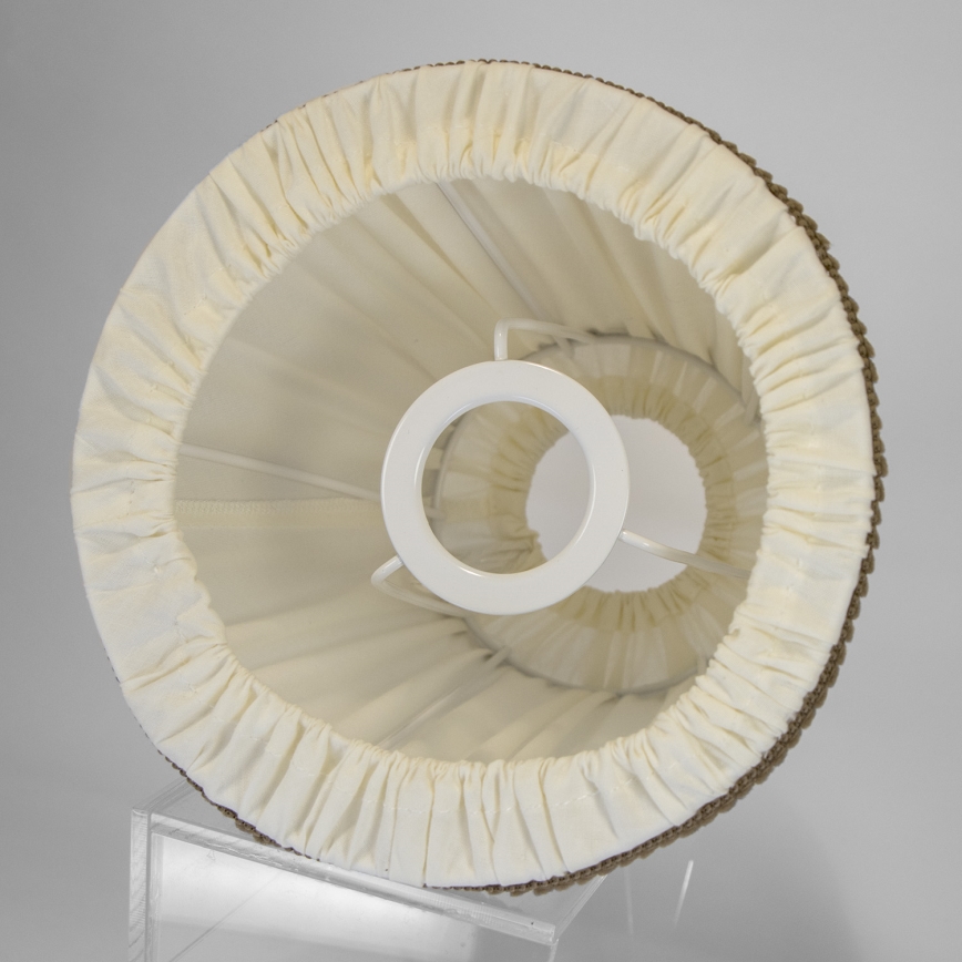 Duolla - Paralume per lampada da tavolo e da terra E27 diametro 18,5 cm color crema/marrone