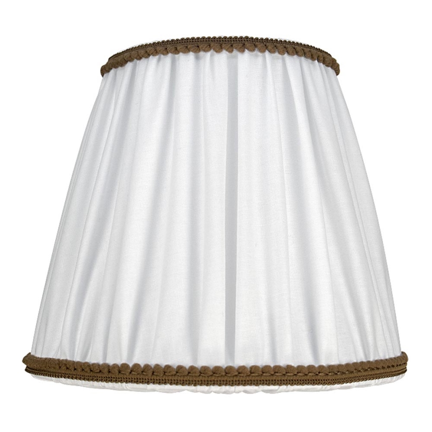 Duolla - Paralume per lampada da tavolo e da terra E27 Ø 18,5 cm bianco/marrone