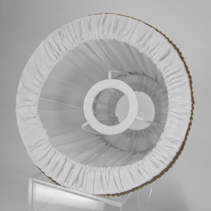 Duolla - Paralume per lampada da tavolo e da terra E27 Ø 18,5 cm bianco/marrone