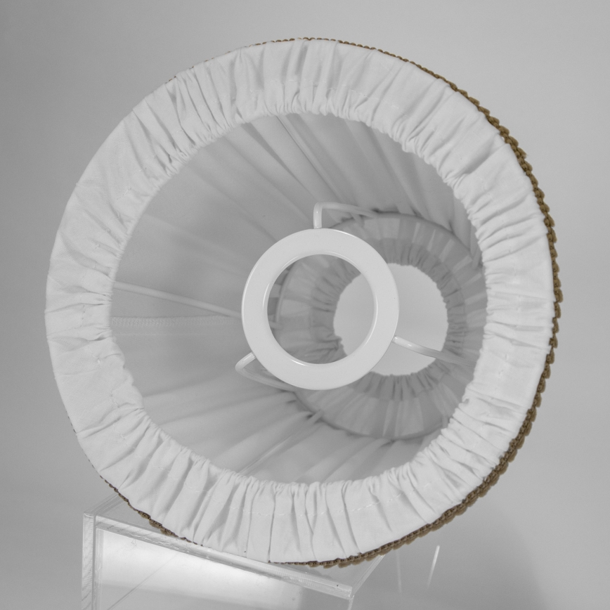 Duolla - Paralume per lampada da tavolo e da terra E27 Ø 18,5 cm bianco/marrone