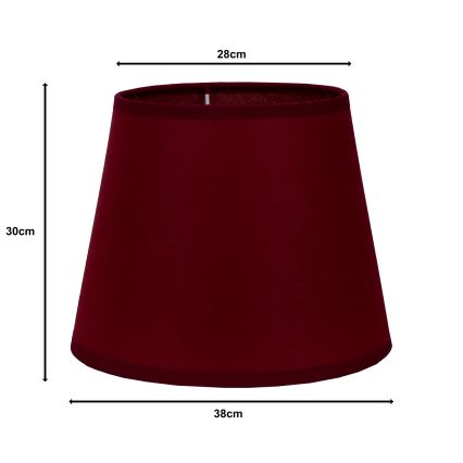 Duolla - Paralume per lampada da terra CLASSIC L E27 diametro 38 cm bordeaux