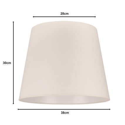 Duolla - Paralume per lampada da terra CLASSIC L E27 diametro 38 cm color crema