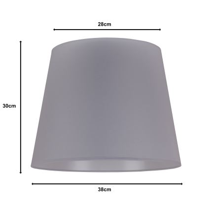 Duolla - Paralume per lampada da terra CLASSIC L E27 diametro 38 cm grigio