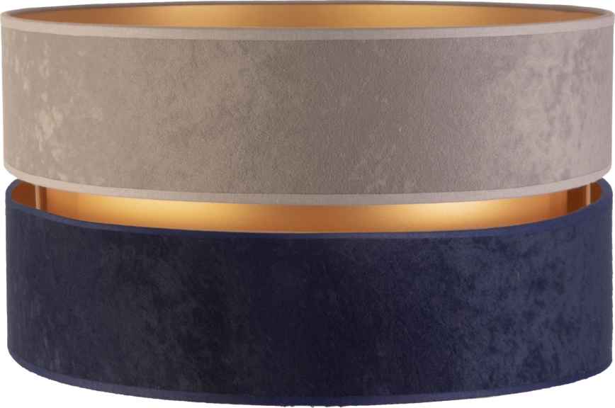 Duolla - Paralume universale DUO E27 diametro 40 cm grigio/blu/oro