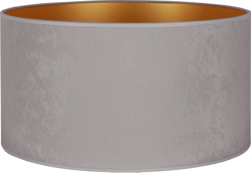Duolla - Paralume universale VELVET E27 diametro 35 cm grigio/oro