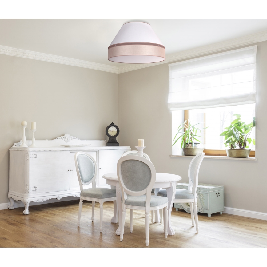 Duolla - Plafoniera AVIGNON 3xE27/15W/230V diametro 60 cm bianco/beige