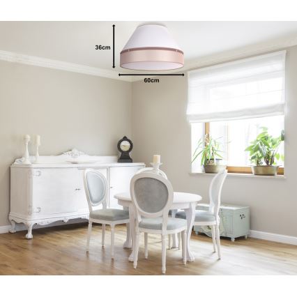 Duolla - Plafoniera AVIGNON 3xE27/15W/230V diametro 60 cm bianco/beige
