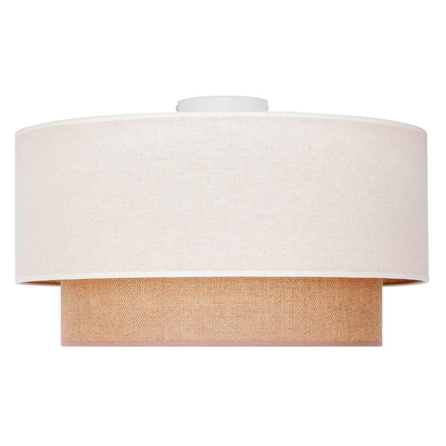 Duolla - Plafoniera BOHO 1xE27/15W/230V diametro 45 cm beige/marrone