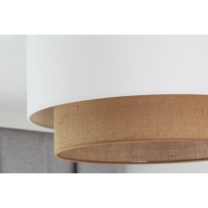 Duolla - Plafoniera BOHO 1xE27/15W/230V diametro 45 cm bianco/marrone