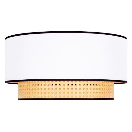 Duolla - Plafoniera BOHO 1xE27/15W/230V diametro 45 cm bianco/rattan