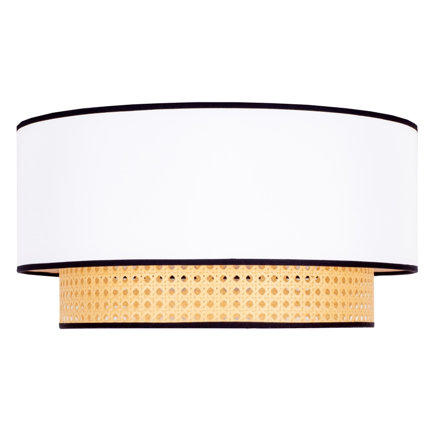 Duolla - Plafoniera BOHO 1xE27/15W/230V diametro 45 cm bianco/rattan