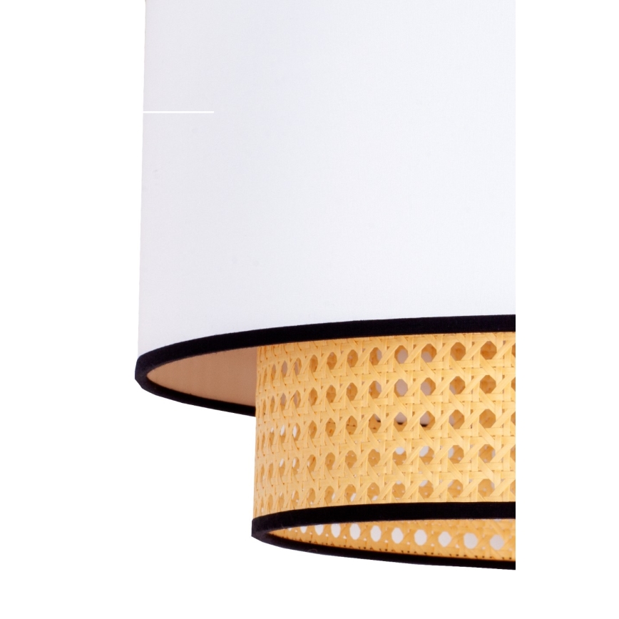 Duolla - Plafoniera BOHO 1xE27/15W/230V diametro 45 cm bianco/rattan