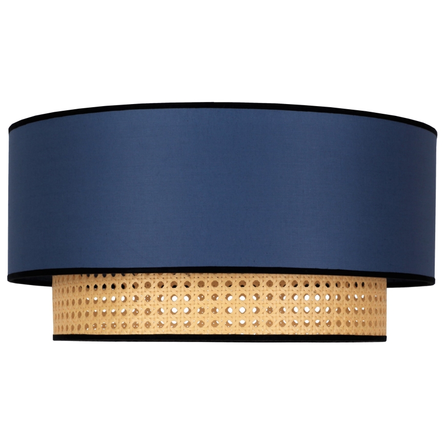 Duolla - Plafoniera BOHO 1xE27/15W/230V diametro 45 cm blu/rattan