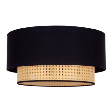 Duolla - Plafoniera BOHO 1xE27/15W/230V diametro 45 cm nero/rattan